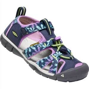 NEW KEEN big kids' seacamp ii cnx sandals - medium in black iris/african violet